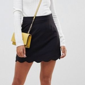Black Scallop Skirt